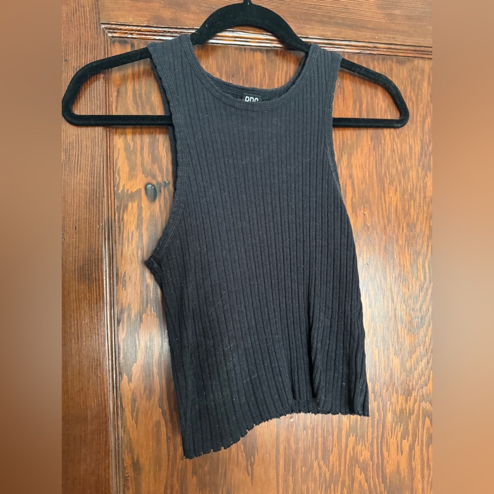 BDG Black Ribbed Tank Top